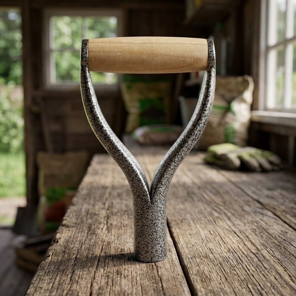 Spade Digging Fork - 1PCS Silver Y-Grip Shovel Handle Non-Slip