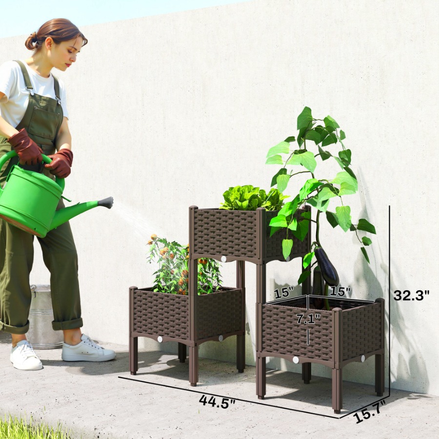 Plastic Raised Garden Bed with - огляд і ціна Self-Watering Planter