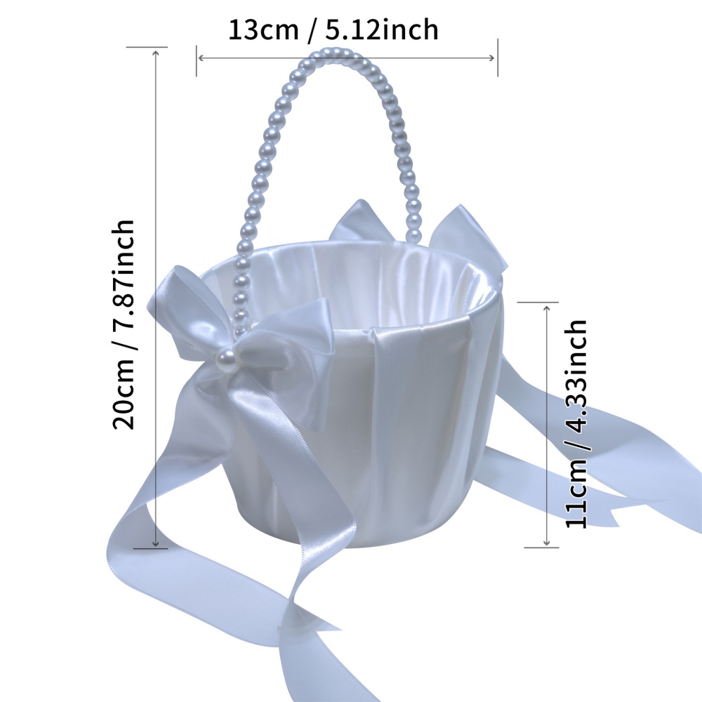 White Satin Bow Flower Girl Ba - огляд і ціна Gardening Tools Girls